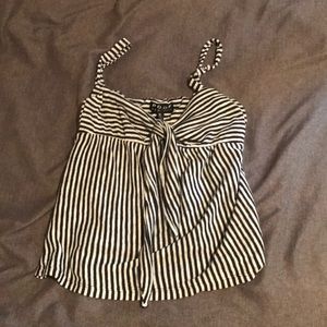 striped crop shirt